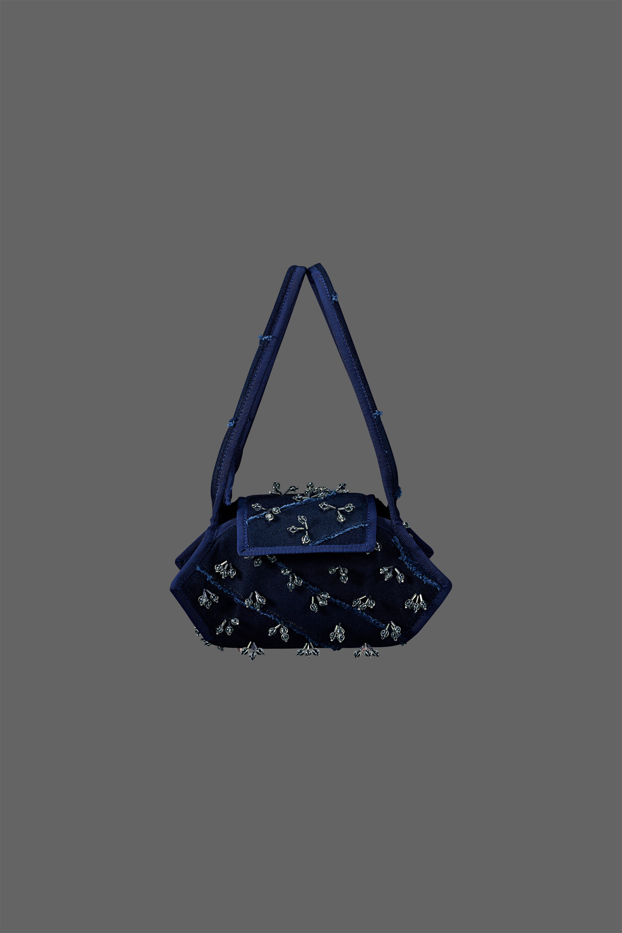 Swing in Patterned Raw Denim with Silver Drum Tassel – Khaore