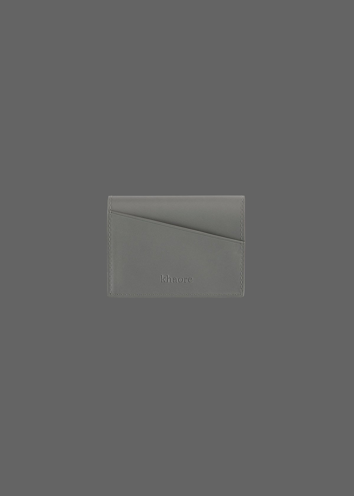 The Note Leather Card Holder in color Grey