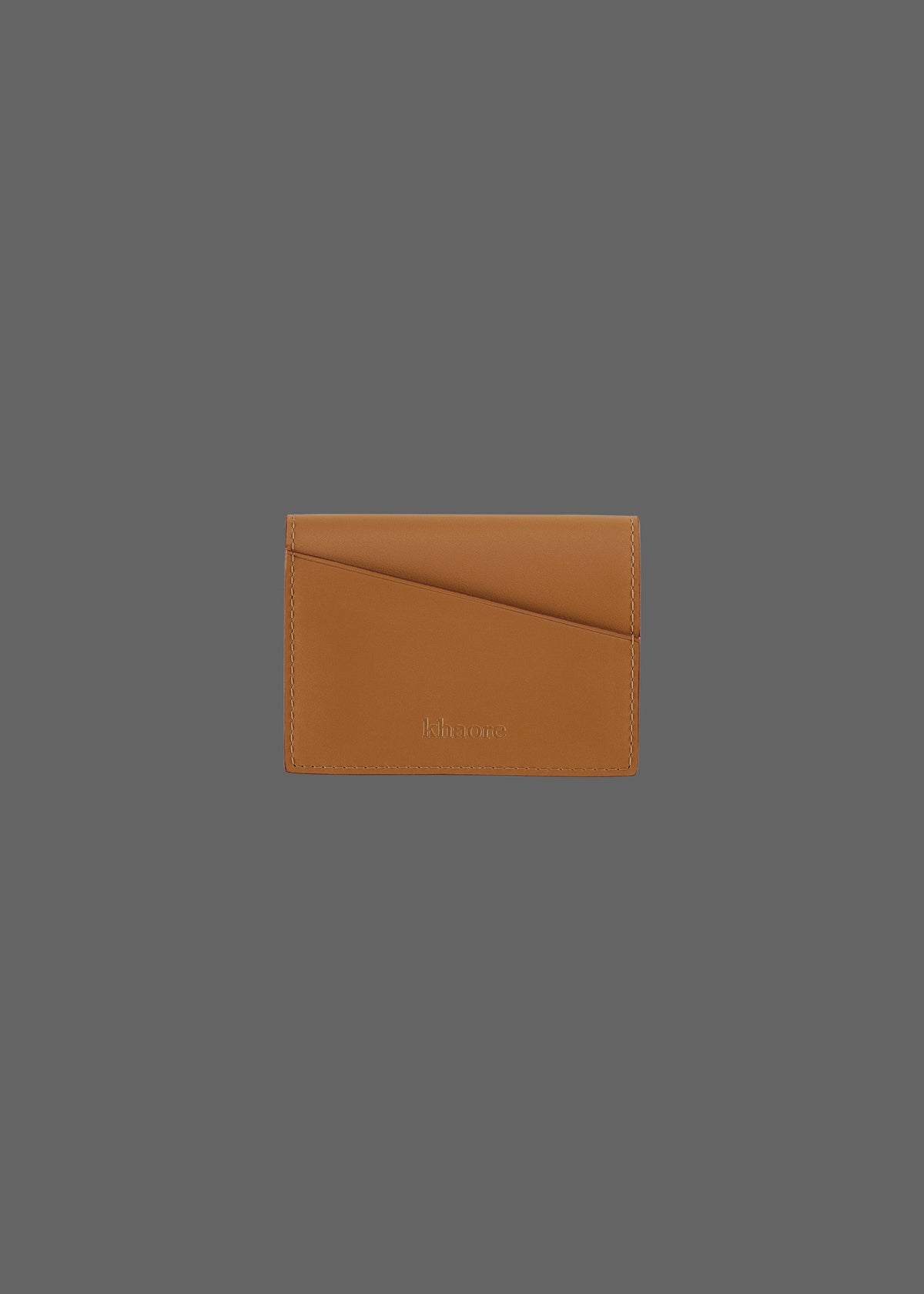 The Note Leather Card Holder in color Tan
