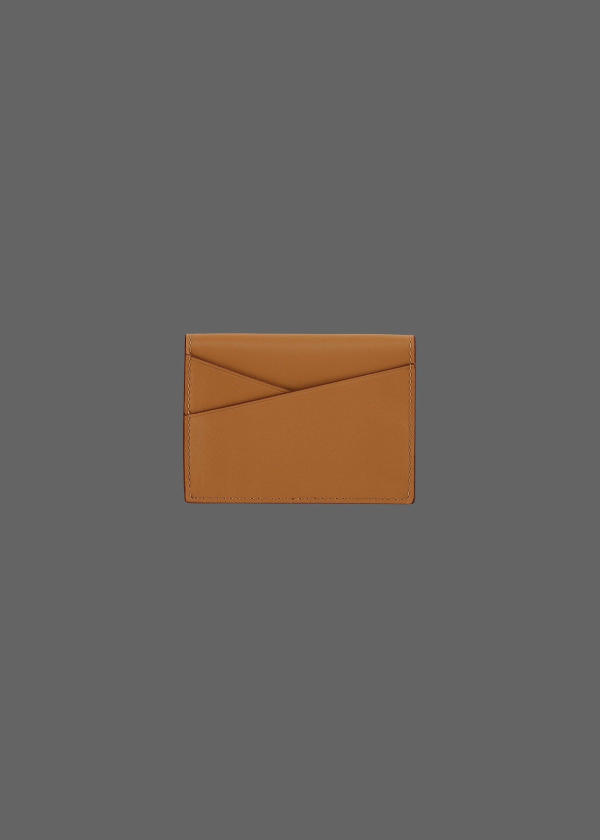 The Note Leather Card Holder in color Tan