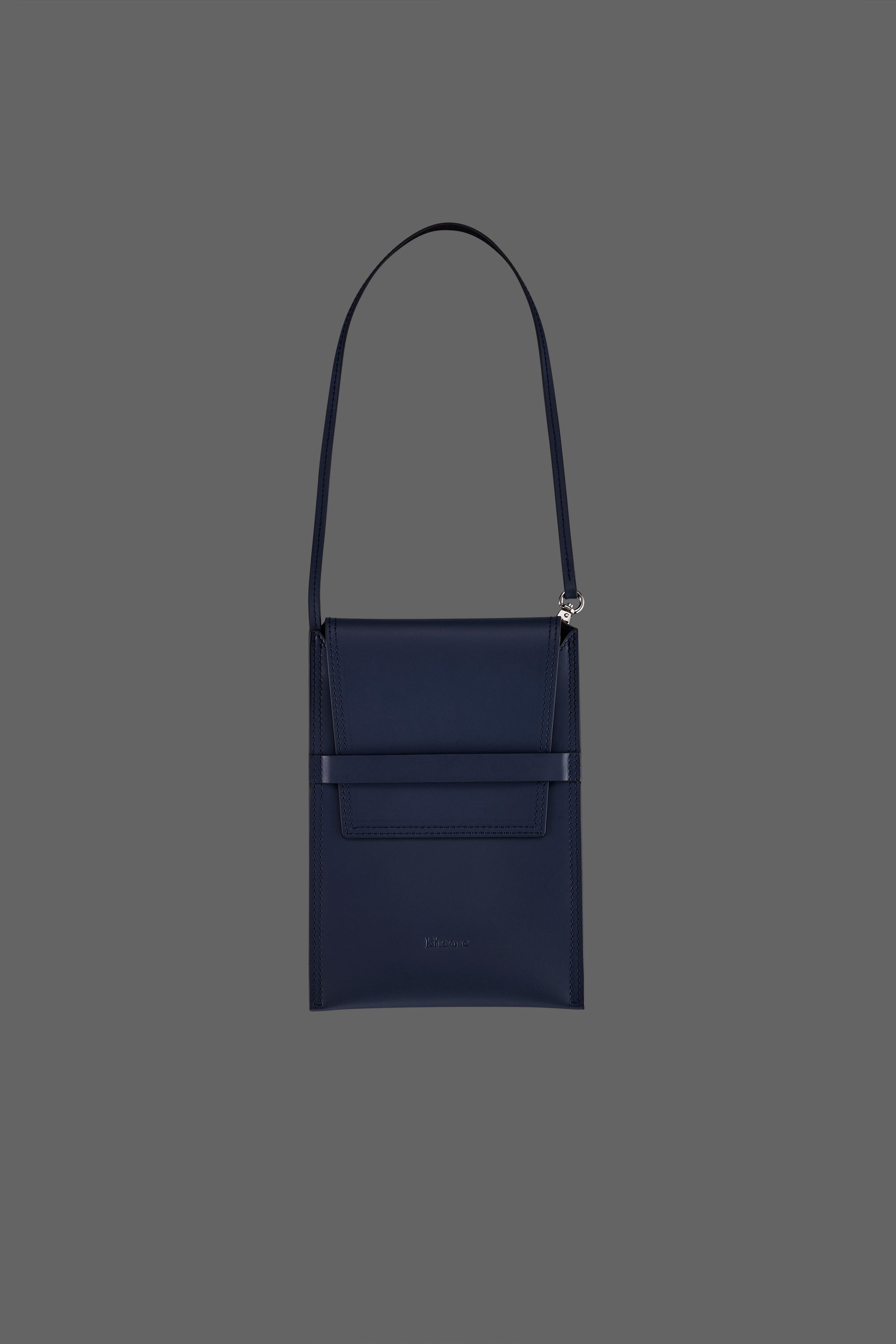 Shelf Pouch in Navy Smooth Leather – Khaore