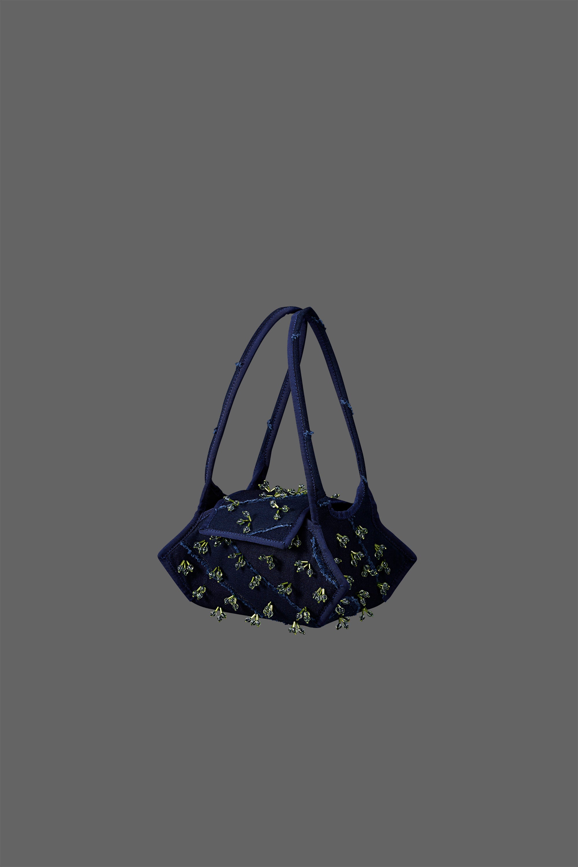 Swing in Patterned Raw Denim with Acid Drum Tassel – Khaore