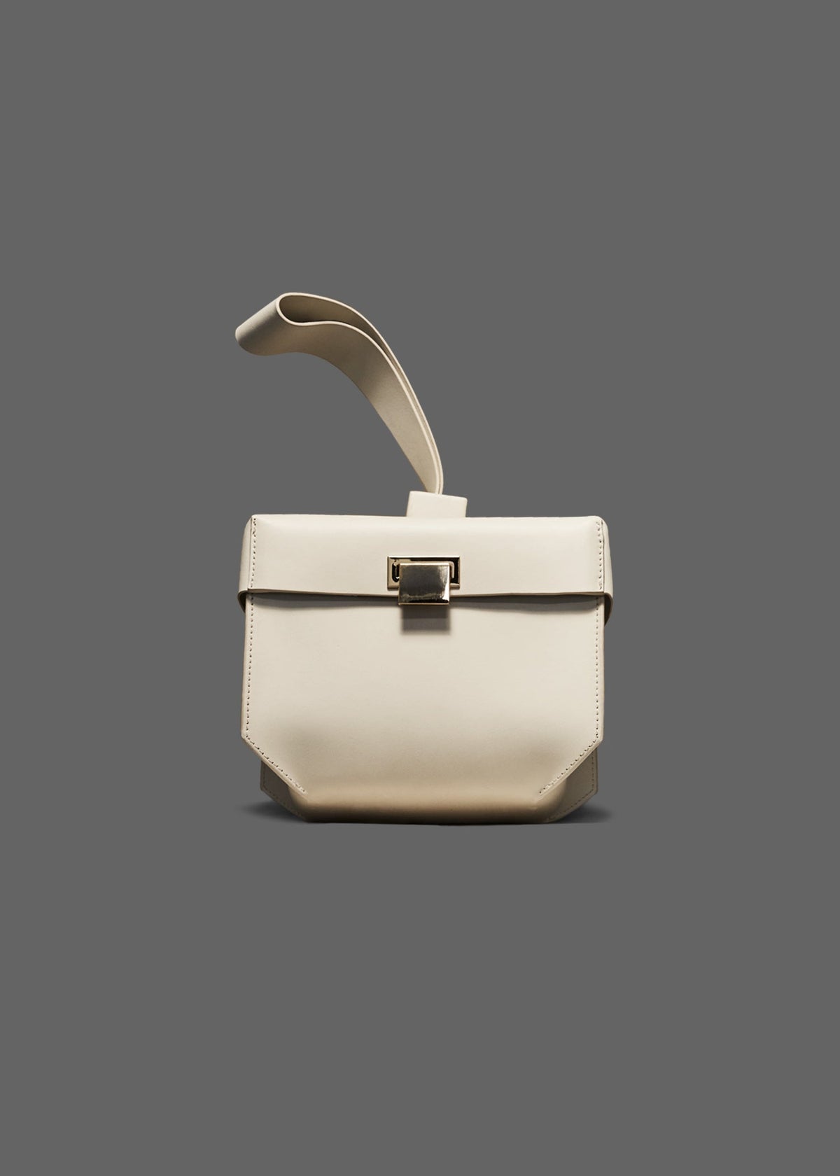 The Stacking 4 Leather Handbag in color Swan White