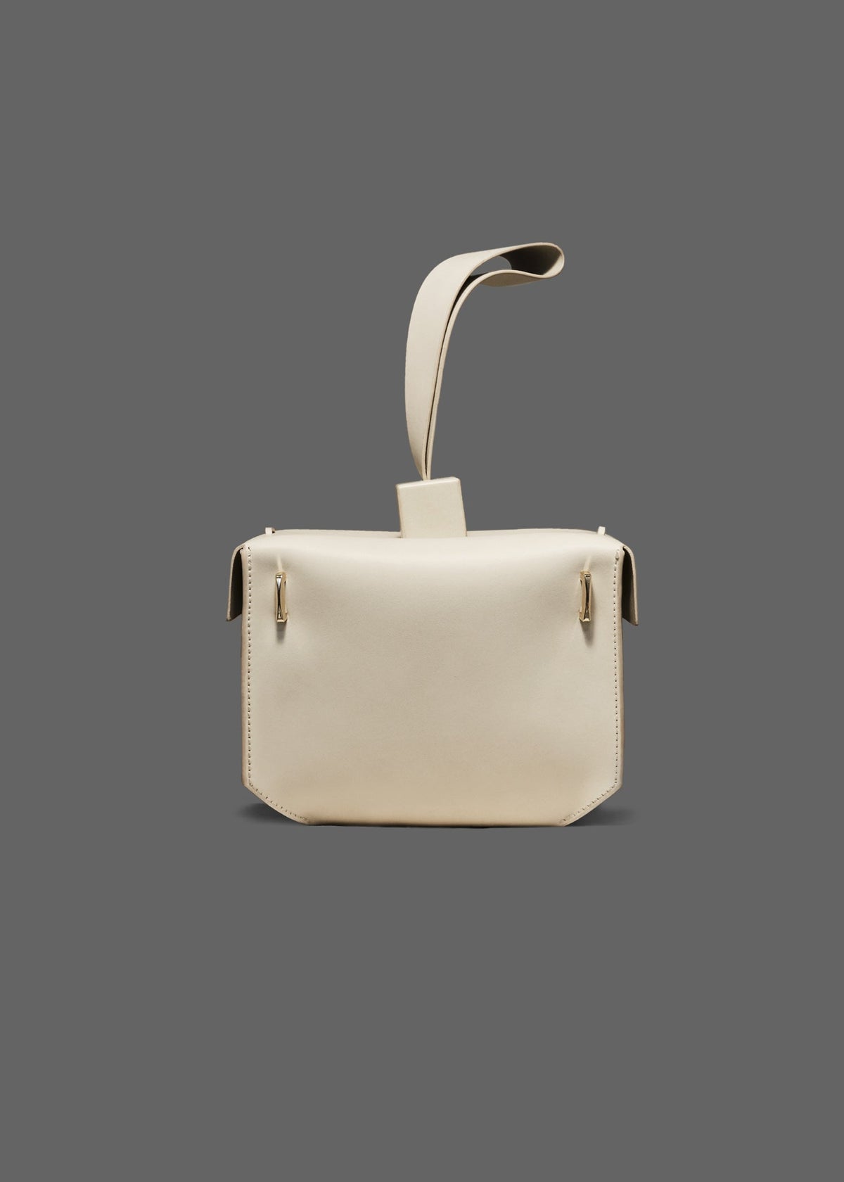 The Stacking 4 Leather Handbag in color Swan White